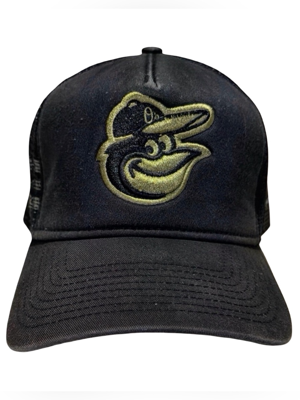 New Era Baltimore Orioles Hat | Black Olive | Mesh Snapback | MLB | OS
